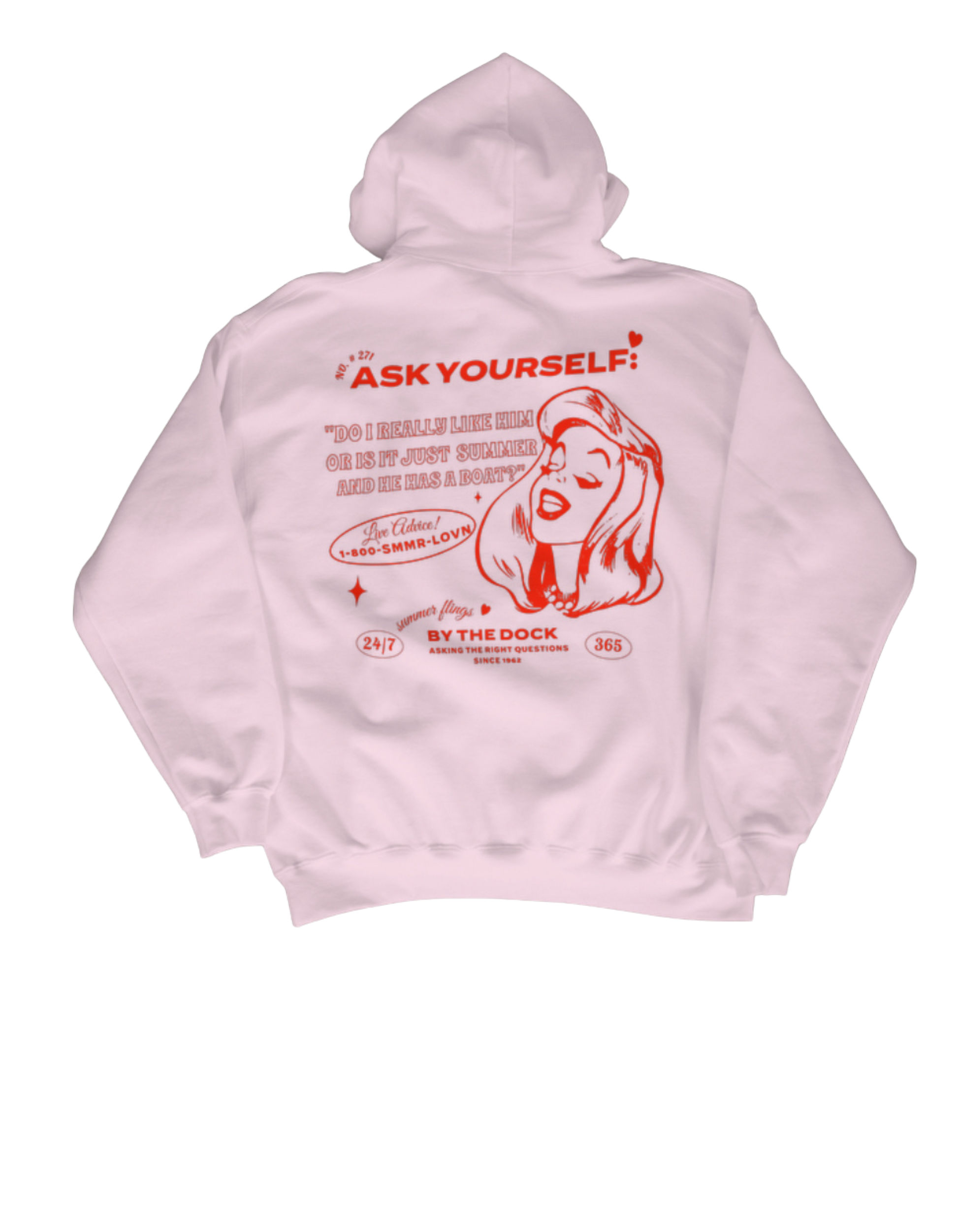 Summer Flings Hoodie by By The Dock, retro-inspired lake life sweatshirt for summer nights and dock days.