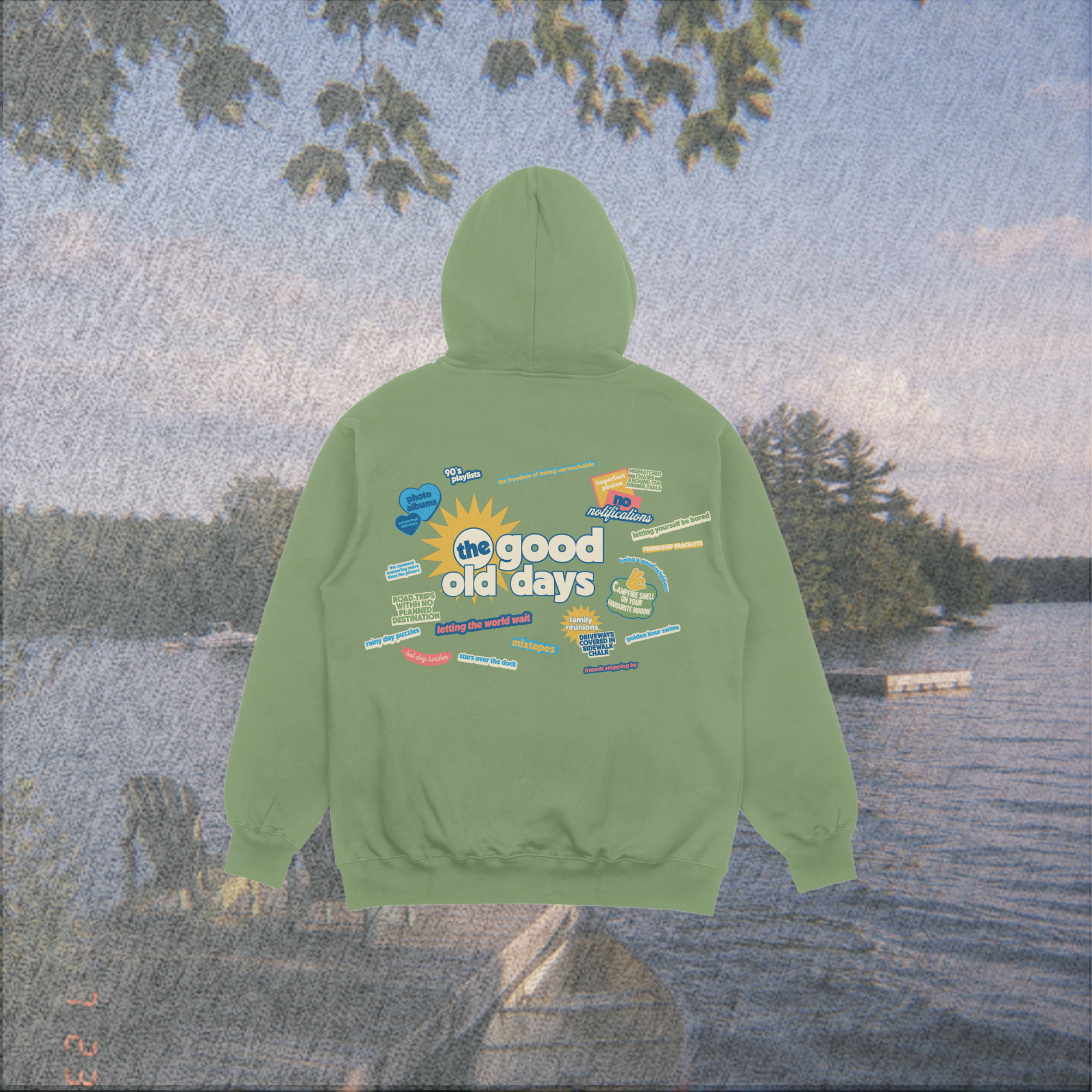 Good Ol' Days Retro Sticker Hoodie