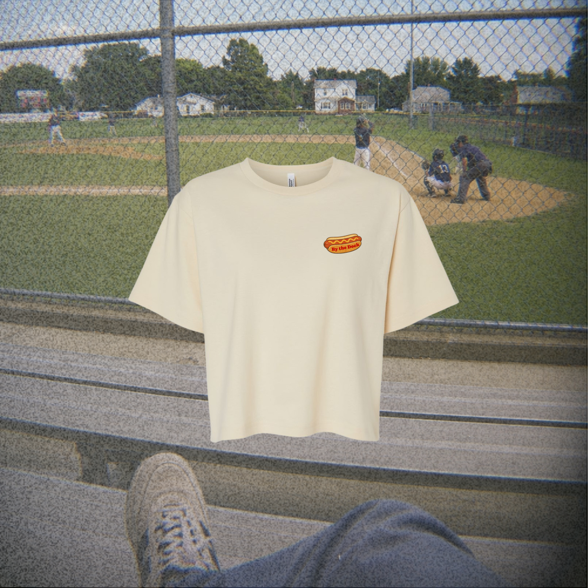 Just Here For The Hot Dogs Cropped Tee