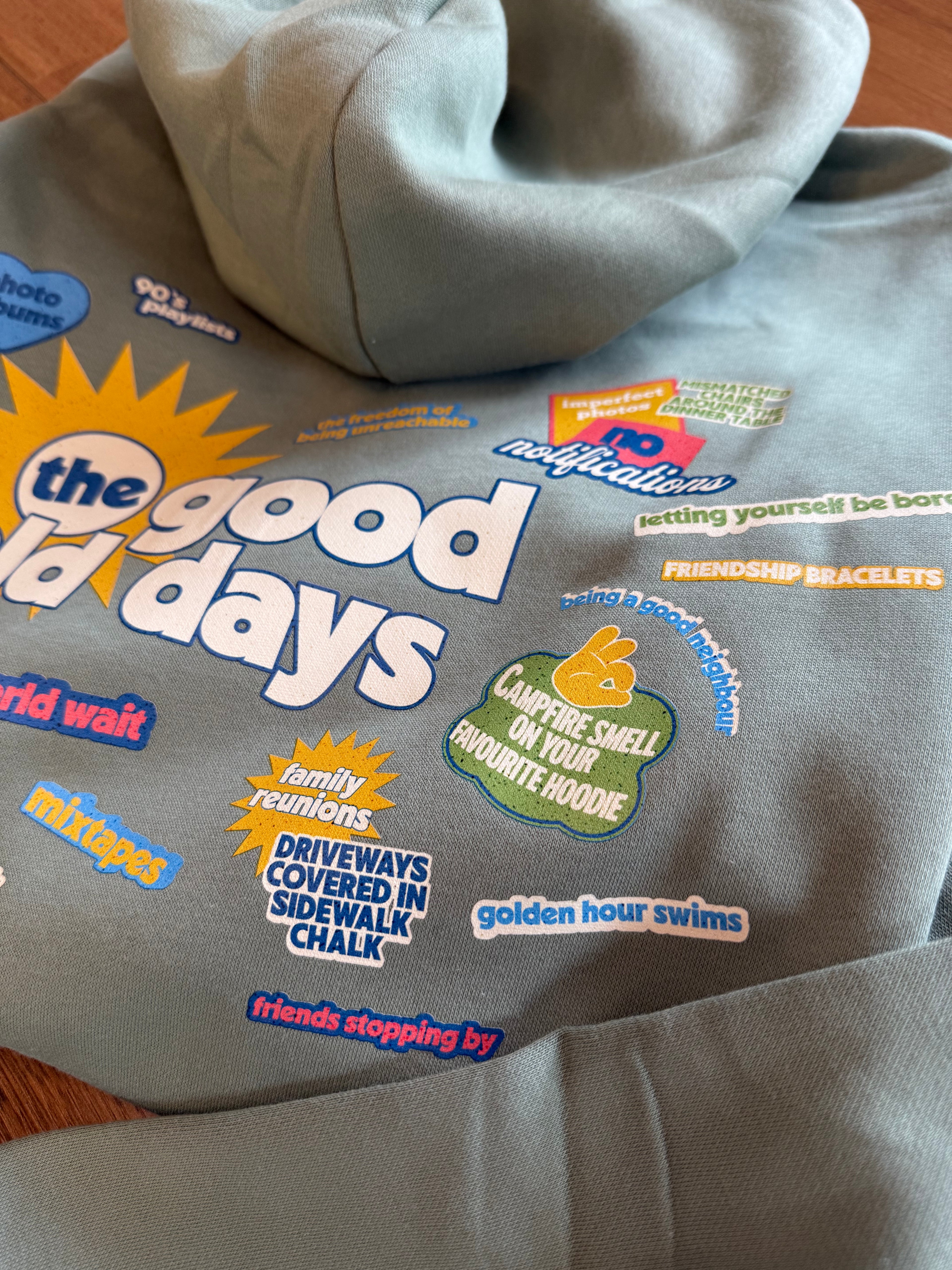 Good Ol' Days Retro Sticker Hoodie