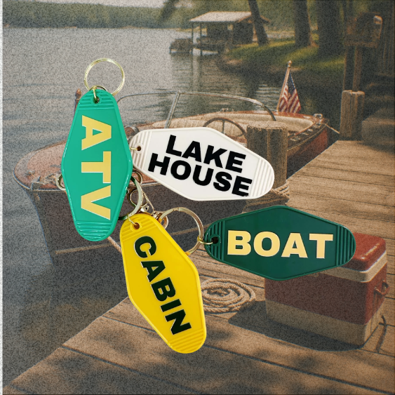 Lake Motel Keychains