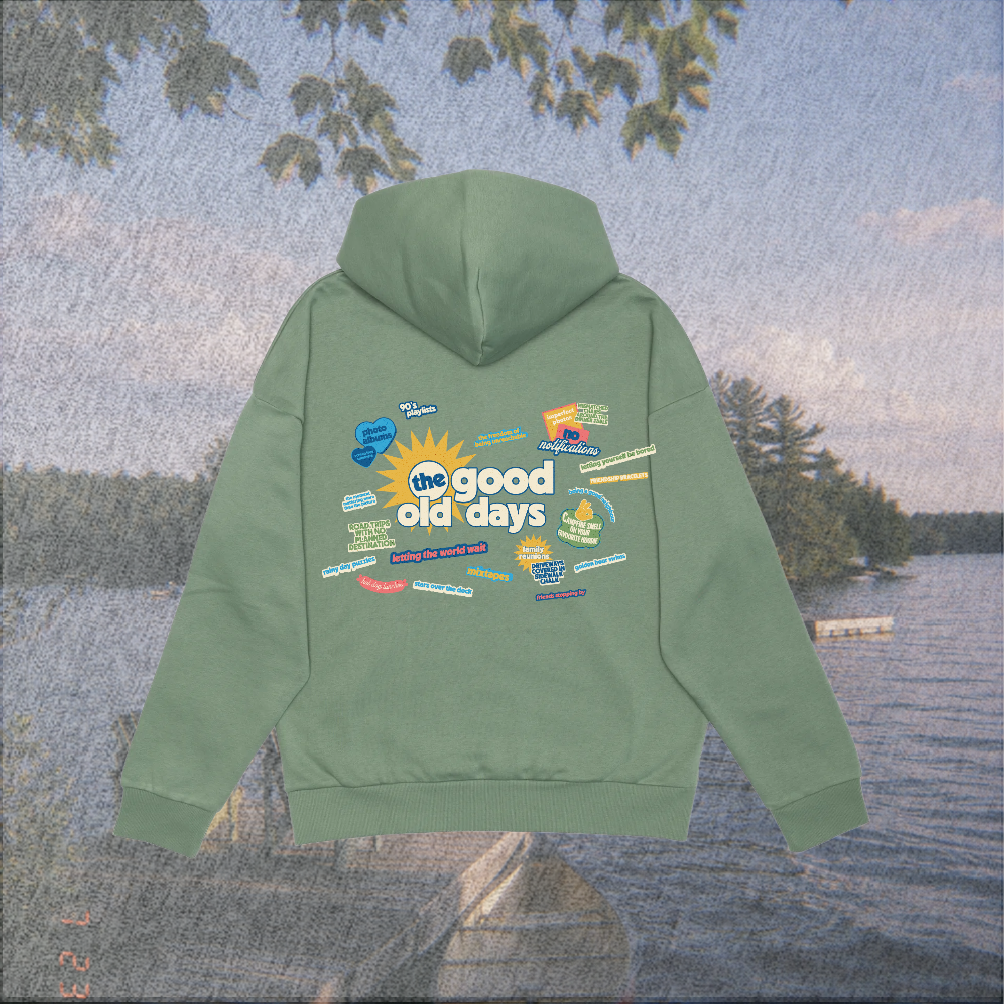 Good Ol' Days Retro Sticker Hoodie
